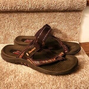 Skechers Outdoor Lifestyle Brown Sandals w/ Multicolored Straps Size 8